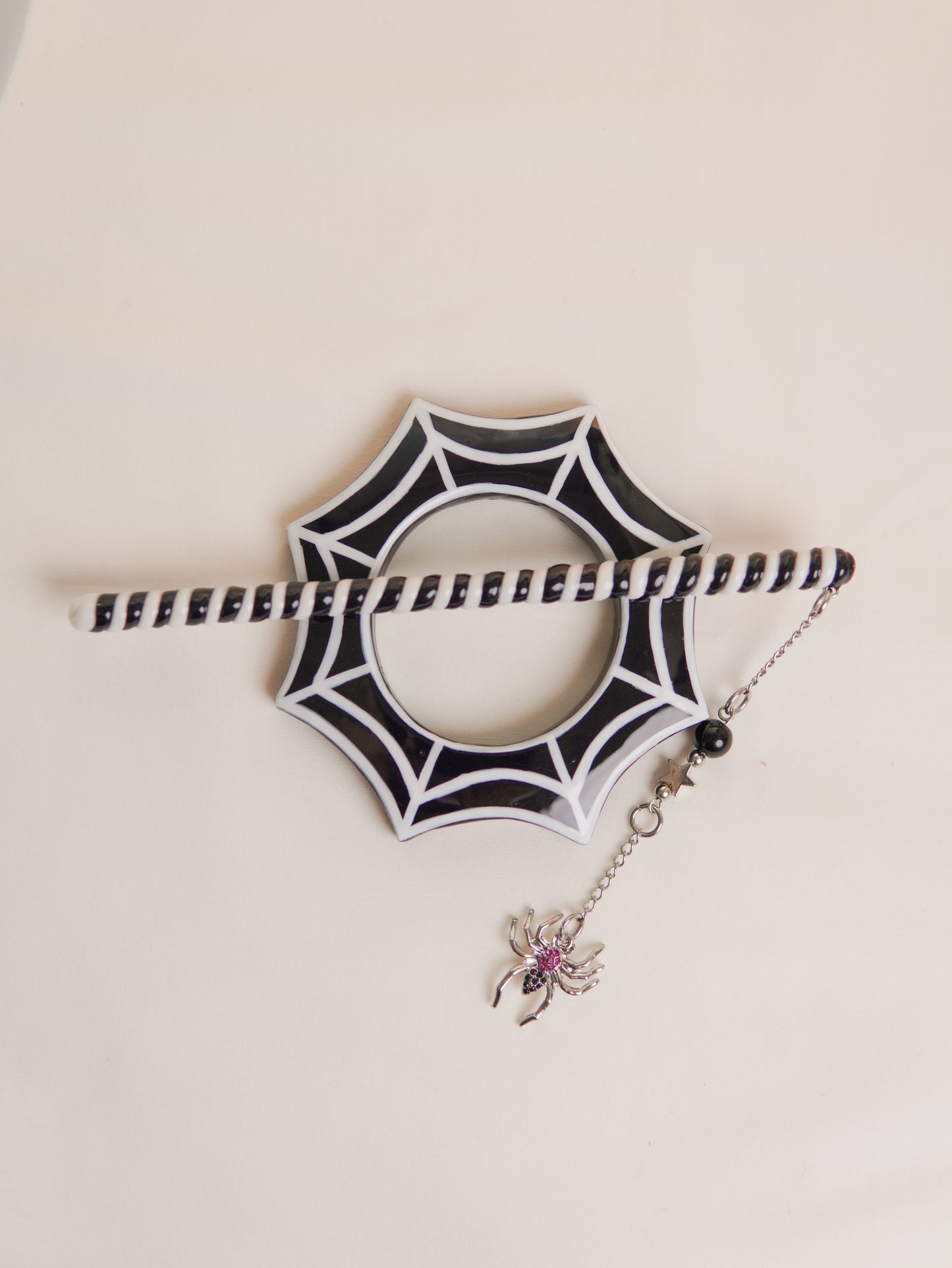 Spooky Spider Web Hair Stick
