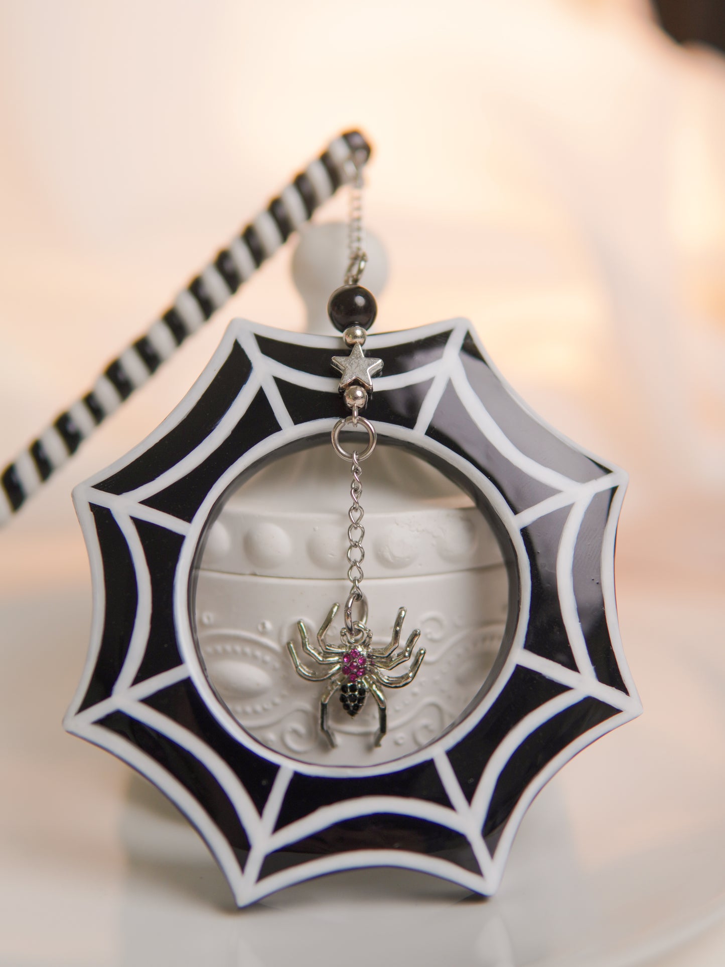 Spooky Spider Web Hair Stick