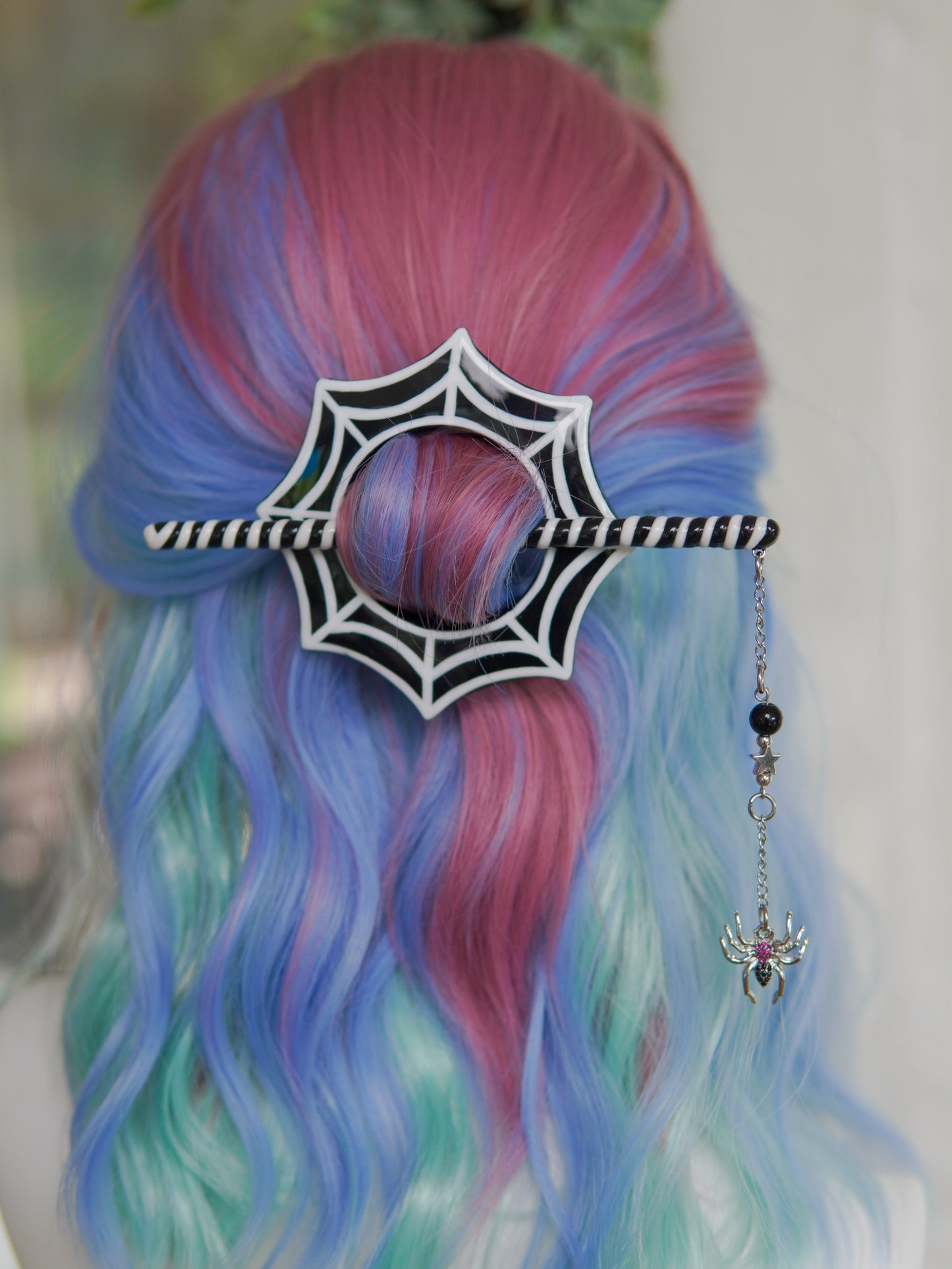Spooky Spider Web Hair Stick