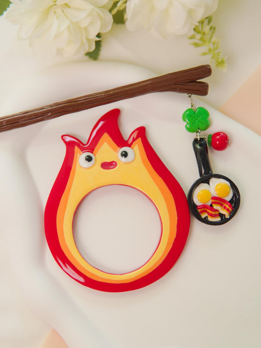 Calcifer Hair Stick Barrette