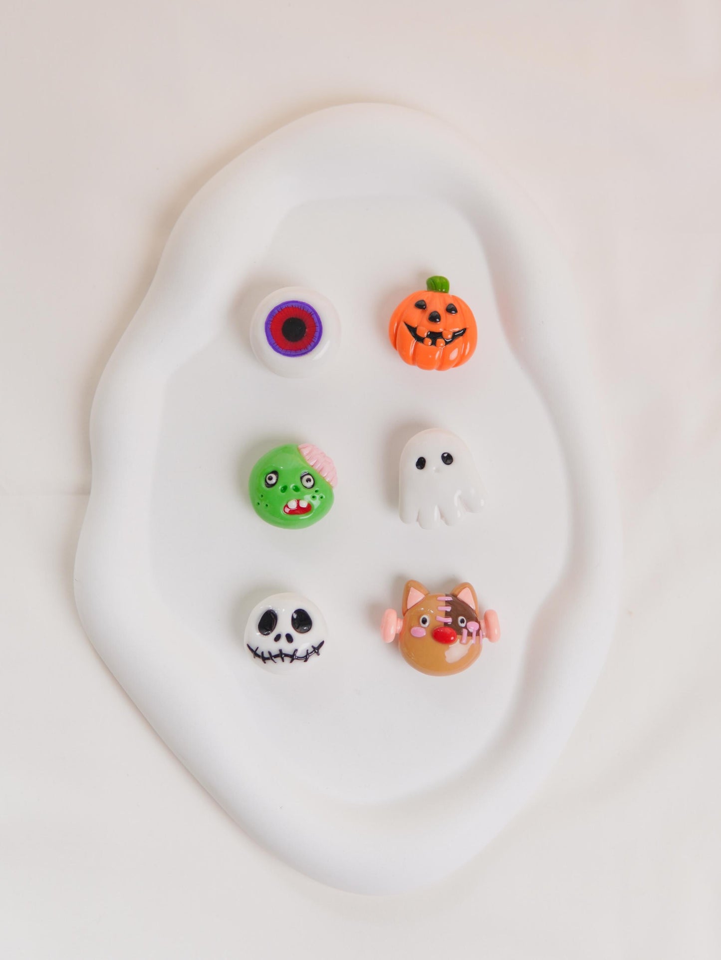 Halloween Button Covers – Handmade Polymer Clay Shirt Button Accessories