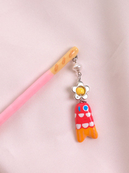 Sakura Blossom Hair Stick with Lucky Fish Charm