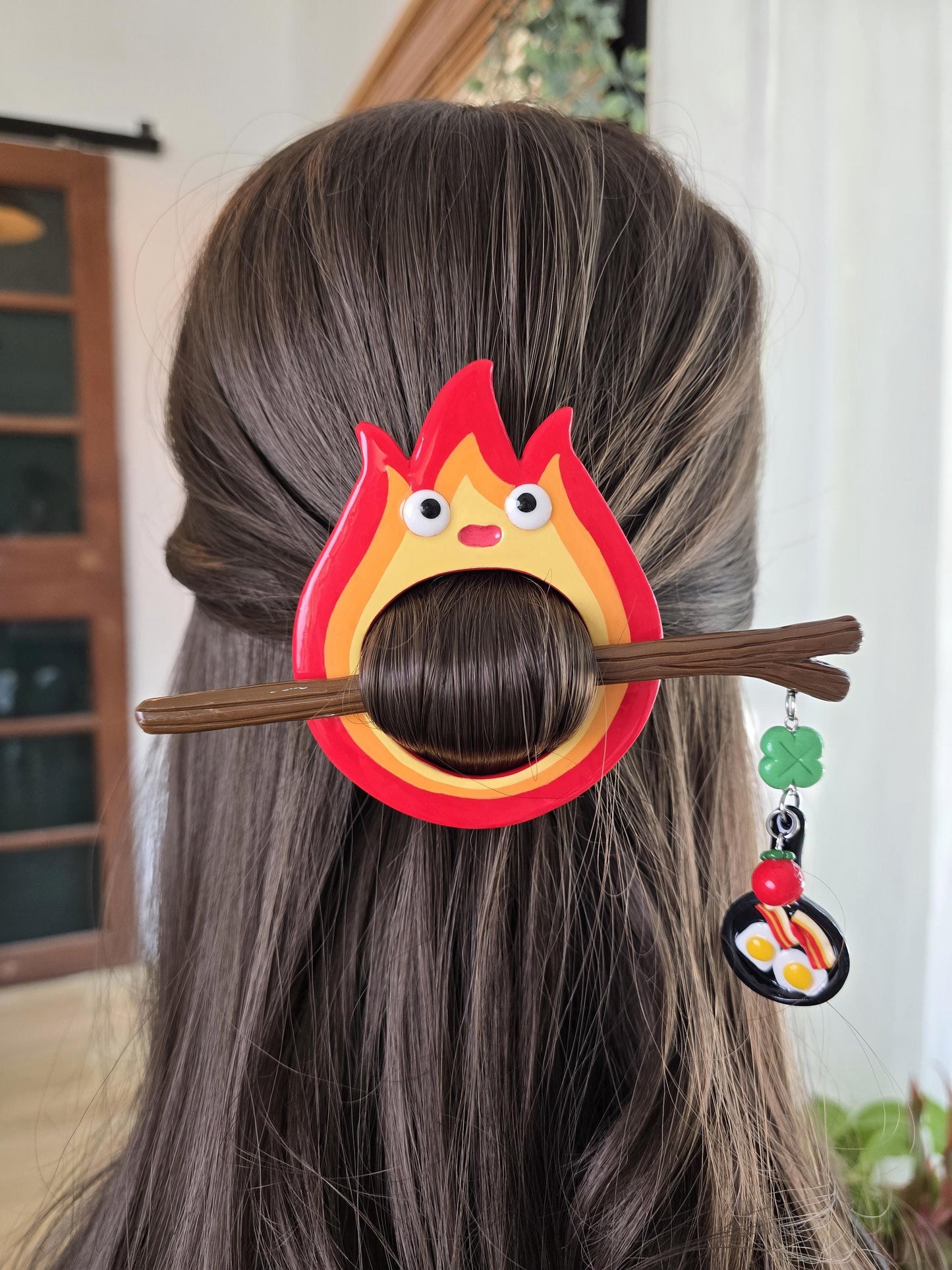 Calcifer Hair Stick Barrette