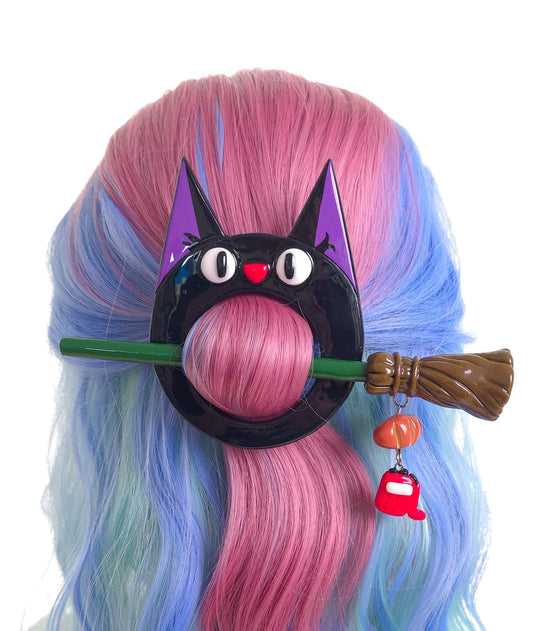 Black Cat Hair Clip