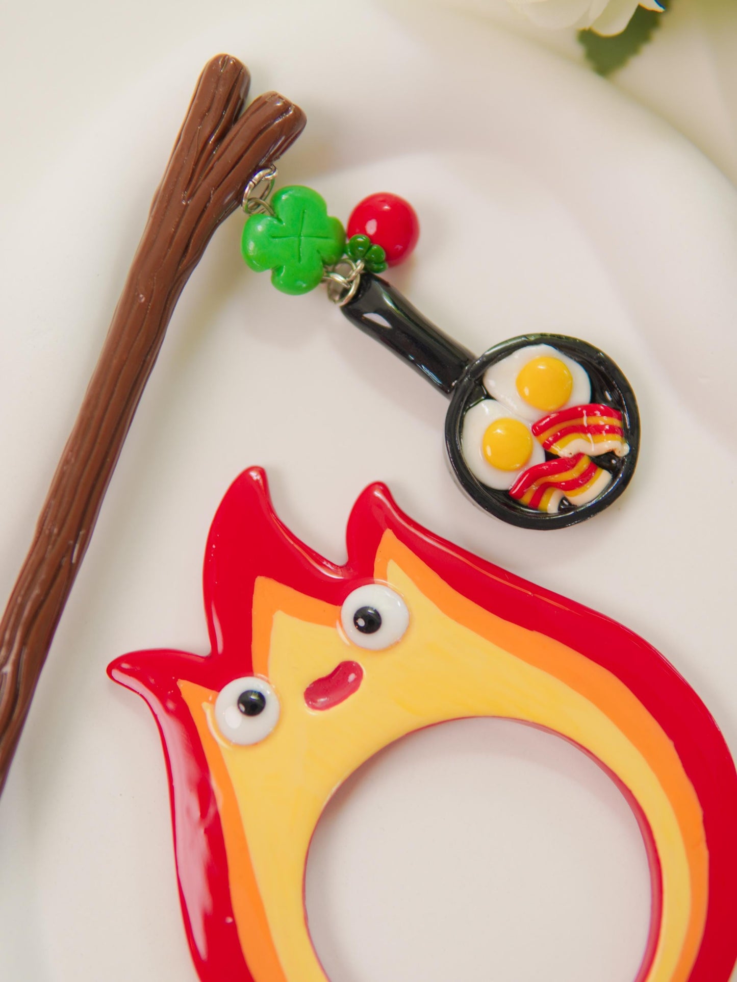 Calcifer Hair Stick Barrette