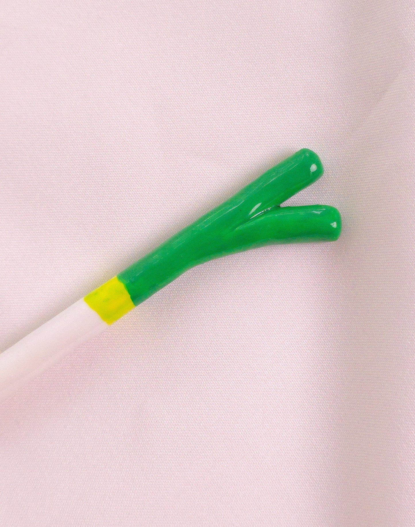 Handmade Polymer Clay Hair Stick with Decorative Top and Charm – Lightweight Hair Accessory