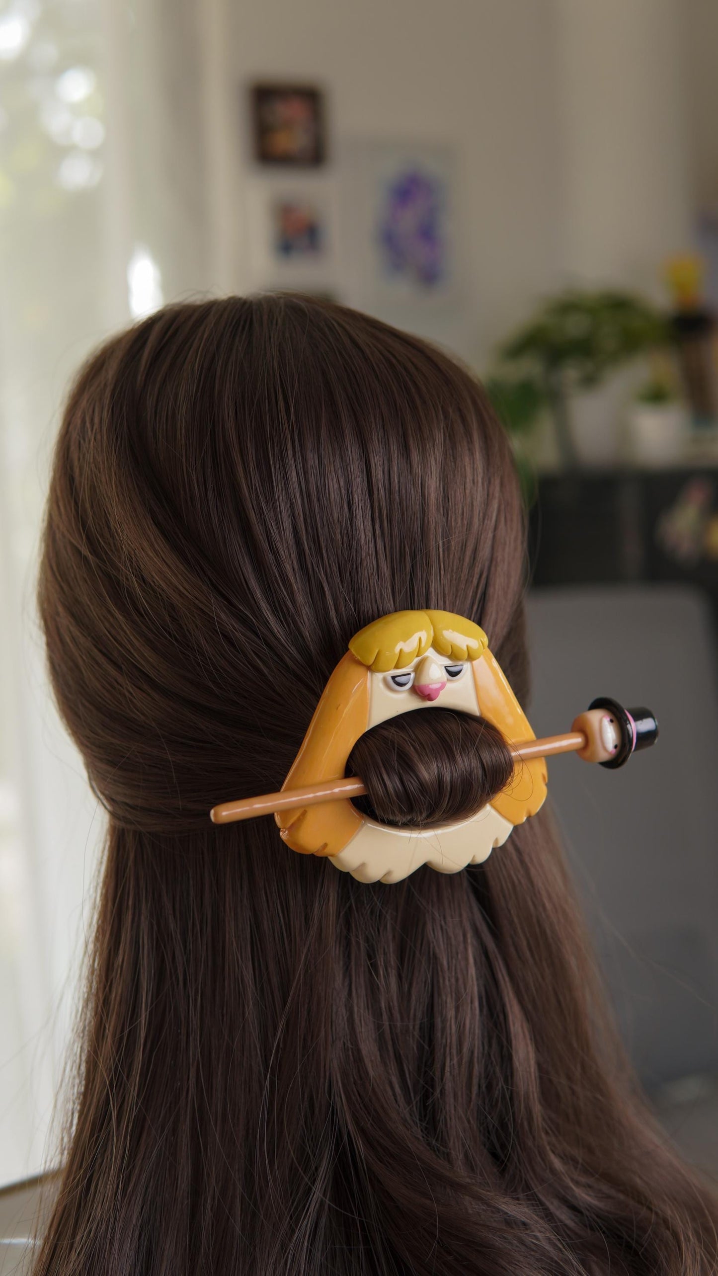 Handmade Anime Style Hair Stick Bun Pin, Hair Accessory