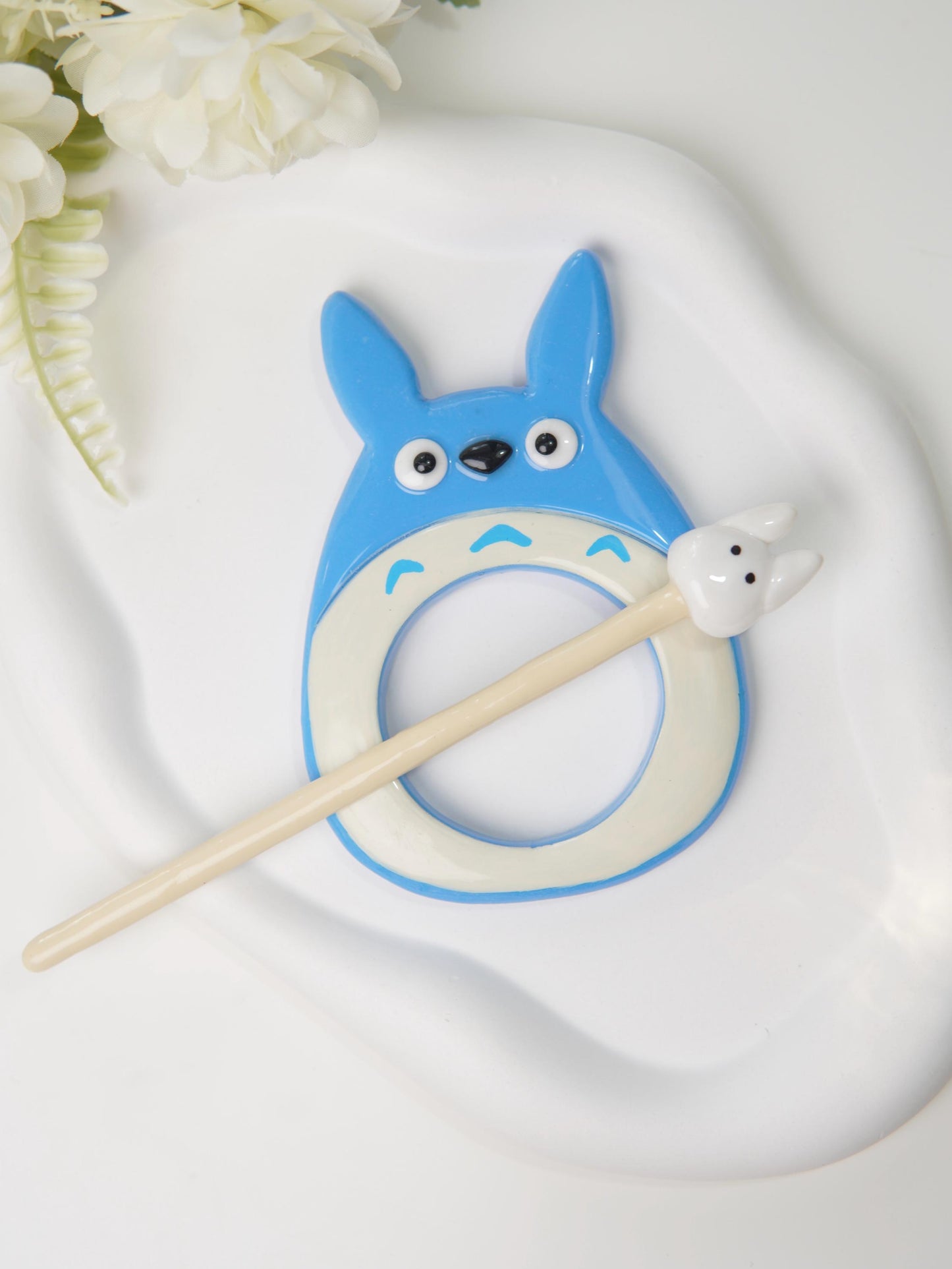 Handmade Hair Stick Bun Pin, Polymer Clay Kawaii Hair Accessory