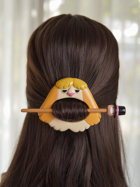 Handmade Anime Style Hair Stick Bun Pin, Hair Accessory